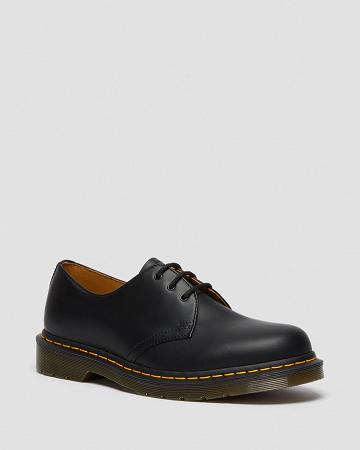 Zapatos Oxford Dr Martens 1461 Smooth Cuero Mujer Negros | MX 422UZG